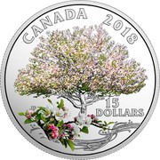 Canada 15 Dollars Celebration of Spring: Apple Blossoms 2018 Proof CANADA 2018 15 DOLLARS JP coin reverse Canada 15 Dollars Celebration of Spring: Apple Blossoms 2018 Proof CANADA 2018 15 DOLLARS JP coin reverse