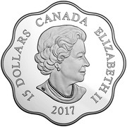 Canada 15 Dollars Lunar Lotus Year of the Rooster 2017 15 DOLLARS CANADA ELIZABETH II 2017 coin obverse Canada 15 Dollars Lunar Lotus Year of the Rooster 2017 15 DOLLARS CANADA ELIZABETH II 2017 coin obverse