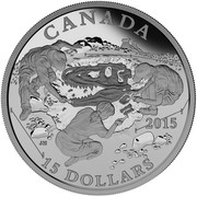Canada 15 Dollars Scientific Exploration 2015 Proof KM# 1665 CANADA 2015 JM 15 DOLLARS coin reverse