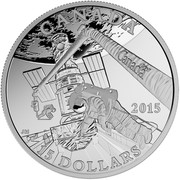 Canada 15 Dollars Space Exploration 2015 Proof KM# 1666 CANADA 2015 JM 15 DOLLARS coin reverse