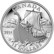 Canada 15 Dollars The Vikings 2014 Matte Proof KM# 1660 CANADA 2014 JM 15 DOLLARS coin reverse Canada 15 Dollars The Vikings 2014 Matte Proof KM# 1660 CANADA 2014 JM 15 DOLLARS coin reverse