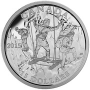 Canada 15 Dollars The Wild Rivers Exploration 2015 Matte Proof KM# 1662 CANADA 2015 JM 15 DOLLARS coin reverse