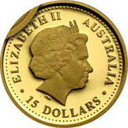 Australia 15 Dollars Year of the Pig 2007 P Proof ELIZABETH II AUSTRALIA • 15 DOLLARS • IRB coin obverse Australia 15 Dollars Year of the Pig 2007 P Proof ELIZABETH II AUSTRALIA • 15 DOLLARS • IRB coin obverse