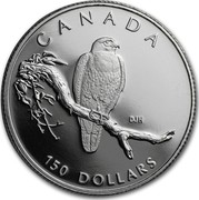 Canada 150 Dollars Falcon 1996 Proof KM# 280 CANADA 150 DOLLARS DJH coin reverse Canada 150 Dollars Falcon 1996 Proof KM# 280 CANADA 150 DOLLARS DJH coin reverse
