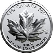 Canada 150 Dollars Fractional Set - Royal Wedding Anniversary 2017 Proof 1947 CANADA 2017 PLATINUM 1/2 OZ PLATINE 9995 MC coin reverse Canada 150 Dollars Fractional Set - Royal Wedding Anniversary 2017 Proof 1947 CANADA 2017 PLATINUM 1/2 OZ PLATINE 9995 MC coin reverse