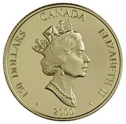 Canada 150 Dollars Year of the Dragon 2000 KM# 388 150 DOLLARS CANADA ELIZABETH II ∙ 2000 ∙ coin obverse Canada 150 Dollars Year of the Dragon 2000 KM# 388 150 DOLLARS CANADA ELIZABETH II ∙ 2000 ∙ coin obverse