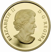 Canada 150 Dollars Year of the Sheep 2015 Proof KM# 2054 ELIZABETH II D G REGINA coin obverse Canada 150 Dollars Year of the Sheep 2015 Proof KM# 2054 ELIZABETH II D G REGINA coin obverse