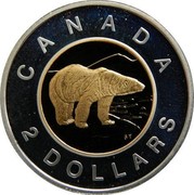 Canada 2 Dollars Golden Jubilee 1952-2002 Proof KM# 449a CANADA 2 DOLLARS coin reverse Canada 2 Dollars Golden Jubilee 1952-2002 Proof KM# 449a CANADA 2 DOLLARS coin reverse