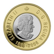 Canada 2 Dollars Polar Bear 2006 Proof KM# 631a ELIZABETH II D ∙ G ∙ REGINA 1996-2006 coin obverse Canada 2 Dollars Polar Bear 2006 Proof KM# 631a ELIZABETH II D ∙ G ∙ REGINA 1996-2006 coin obverse