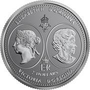 Canada 2 Dollars Queen Victoria 200th Anniversary 2019 Reverse Proof ELIZABETH II D • G • REGINA 2 DOLLARS VICTORIA D • G • REGINA SB coin obverse Canada 2 Dollars Queen Victoria 200th Anniversary 2019 Reverse Proof ELIZABETH II D • G • REGINA 2 DOLLARS VICTORIA D • G • REGINA SB coin obverse
