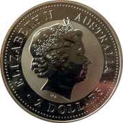 Australia 2 Dollars Year of the Monkey - Colored 2004 MS-BU ELIZABETH II AUSTRALIA 2 DOLLARS IRB coin obverse