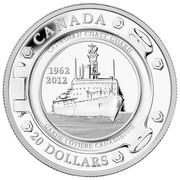 Canada 20 Dollars 50th Anniversary of Coast Guard 2012 Proof KM# 1246 CANADA 20 DOLLARS CANADIAN COAST GUARD GARDE COTIERE CANADIENNE 1962 2012 coin reverse Canada 20 Dollars 50th Anniversary of Coast Guard 2012 Proof KM# 1246 CANADA 20 DOLLARS CANADIAN COAST GUARD GARDE COTIERE CANADIENNE 1962 2012 coin reverse