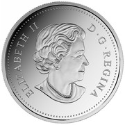 Canada 20 Dollars Atlantic Salmon 2016 Proof KM# 2177 ELIZABETH II D G REGINA coin obverse Canada 20 Dollars Atlantic Salmon 2016 Proof KM# 2177 ELIZABETH II D G REGINA coin obverse