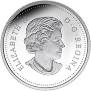 Canada 20 Dollars Black-Eyed Susan with Crystal Dew Drop 2015 Proof KM# 1901 ELIZABETH II D G REGINA coin obverse Canada 20 Dollars Black-Eyed Susan with Crystal Dew Drop 2015 Proof KM# 1901 ELIZABETH II D G REGINA coin obverse