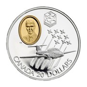 Canada 20 Dollars Canadair CT-114 Tutor 1997 Proof KM# 298 CANADA 20 DOLLARS coin reverse Canada 20 Dollars Canadair CT-114 Tutor 1997 Proof KM# 298 CANADA 20 DOLLARS coin reverse