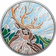 Canada 20 Dollars Canadian Mosaics - Caribou 2018 Proof JV coin reverse Canada 20 Dollars Canadian Mosaics - Caribou 2018 Proof JV coin reverse