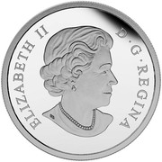 Canada 20 Dollars Carolinian Tulip 2015 Proof KM# 1896 ELIZABETH II D G REGINA coin obverse Canada 20 Dollars Carolinian Tulip 2015 Proof KM# 1896 ELIZABETH II D G REGINA coin obverse