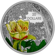 Canada 20 Dollars Carolinian Tulip 2015 Proof KM# 1896 CANADA 20 DOLLARS coin reverse Canada 20 Dollars Carolinian Tulip 2015 Proof KM# 1896 CANADA 20 DOLLARS coin reverse