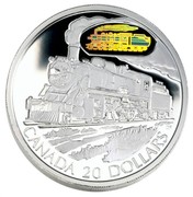 Canada 20 Dollars D-10 Locomotive 2002 Proof CANADA 20 DOLLARS coin reverse Canada 20 Dollars D-10 Locomotive 2002 Proof CANADA 20 DOLLARS coin reverse