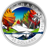 Canada 20 Dollars Geometry in Art Maple Leaf 2016 Proof KM# 2186 CANADA 20 DOLLARS 2016 coin reverse Canada 20 Dollars Geometry in Art Maple Leaf 2016 Proof KM# 2186 CANADA 20 DOLLARS 2016 coin reverse