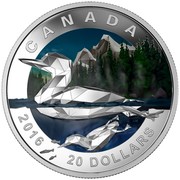 Canada 20 Dollars Geometry in Art The Loon 2016 Proof KM# 2185 CANADA 2016 20 DOLLARS coin reverse Canada 20 Dollars Geometry in Art The Loon 2016 Proof KM# 2185 CANADA 2016 20 DOLLARS coin reverse