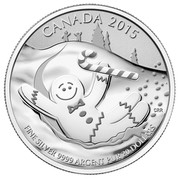 Canada 20 Dollars Gingerbread Man 2015 Proof KM# 2035 CANADA 2015 CRR FINE SILVER 9999 ARGENT PUR 20 DOLLARS coin reverse