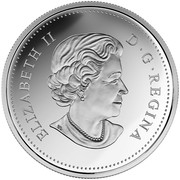 Canada 20 Dollars Holiday Reindeer 2015 Proof KM# 2034 ELIZABETH II D G REGINA coin obverse Canada 20 Dollars Holiday Reindeer 2015 Proof KM# 2034 ELIZABETH II D G REGINA coin obverse