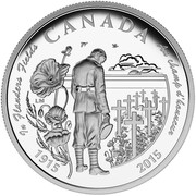 Canada 20 Dollars In Flanders Fields 100th Anniversary 2015 Proof KM# 1860 IN FLANDERS FIELDS CANADA AU CHAMP D'HONNEUR 1915 2015 coin reverse Canada 20 Dollars In Flanders Fields 100th Anniversary 2015 Proof KM# 1860 IN FLANDERS FIELDS CANADA AU CHAMP D'HONNEUR 1915 2015 coin reverse