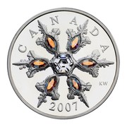 Canada 20 Dollars Iridescent Snowflake 2007 CANADA KW 2007 coin reverse Canada 20 Dollars Iridescent Snowflake 2007 CANADA KW 2007 coin reverse