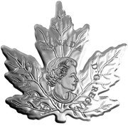Canada 20 Dollars Maple. Leaf Shaped 2015 Proof KM# 1869 ELIZABETH II CANADA D G REGINA coin obverse