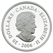 Canada 20 Dollars National Parks - Jasper 2006 Proof KM# 664 20 DOLLARS ∙ CANADA ∙ ELIZABETH II ∙ 2006 ∙ coin obverse Canada 20 Dollars National Parks - Jasper 2006 Proof KM# 664 20 DOLLARS ∙ CANADA ∙ ELIZABETH II ∙ 2006 ∙ coin obverse