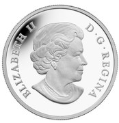 Canada 20 Dollars Porcupine 2016 Proof KM# 2207 ELIZABETH II D. G. REGINA coin obverse Canada 20 Dollars Porcupine 2016 Proof KM# 2207 ELIZABETH II D. G. REGINA coin obverse