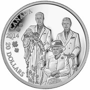 Canada 20 Dollars Royal Generations 2014 Proof KM# 1709 20 DOLLARS 2014 CANADA coin reverse Canada 20 Dollars Royal Generations 2014 Proof KM# 1709 20 DOLLARS 2014 CANADA coin reverse