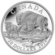 Canada 20 Dollars The Bison - A Family at Rest 2014 Proof KM# B1609 CANADA 20 DOLLARS 2014 coin reverse Canada 20 Dollars The Bison - A Family at Rest 2014 Proof KM# B1609 CANADA 20 DOLLARS 2014 coin reverse