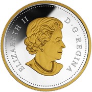 Canada 20 Dollars Tom Thomson Spring Ice 2015 Proof KM# 2025 ELIZABETH II D G REGINA coin obverse Canada 20 Dollars Tom Thomson Spring Ice 2015 Proof KM# 2025 ELIZABETH II D G REGINA coin obverse