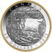 Canada 20 Dollars Tom Thomson Spring Ice 2015 Proof KM# 2025 CANADA 20 DOLLARS 2015 coin reverse Canada 20 Dollars Tom Thomson Spring Ice 2015 Proof KM# 2025 CANADA 20 DOLLARS 2015 coin reverse