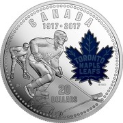 Canada 20 Dollars Toronto Maple Leafs - 100 Years of Passion 2017 Proof CANADA 1917 ∙ 2017 TORONTO MAPLE LEAFS SR ®/MD 20 DOLLARS coin reverse Canada 20 Dollars Toronto Maple Leafs - 100 Years of Passion 2017 Proof CANADA 1917 ∙ 2017 TORONTO MAPLE LEAFS SR ®/MD 20 DOLLARS coin reverse