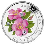 Canada 20 Dollars Wild Rose 2011 Proof KM# 1145 20 DOLLARS MB CANADA 2011 coin reverse Canada 20 Dollars Wild Rose 2011 Proof KM# 1145 20 DOLLARS MB CANADA 2011 coin reverse