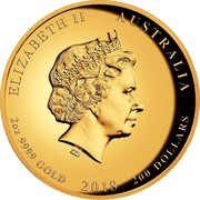 Australia 200 Dollars 100th Anniversary of the end of the First World War 2018 P Proof ELIZABETH II AUSTRALIA 2 OZ 9999 GOLD 2018 200 DOLLARS coin obverse Australia 200 Dollars 100th Anniversary of the end of the First World War 2018 P Proof ELIZABETH II AUSTRALIA 2 OZ 9999 GOLD 2018 200 DOLLARS coin obverse