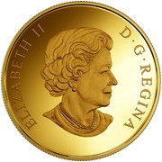 Canada 200 Dollars A Historic Reign 2015 Proof KM# 2059 ELIZABETH II D G REGINA SB coin obverse