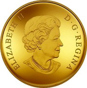 Canada 200 Dollars Alluring Maple Leaves of Fall - Brown 2015 KM# 2061 ELIZABETH II D G REGINA SB coin obverse