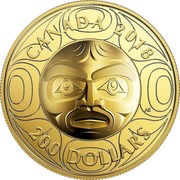 Canada 200 Dollars Ancestor Moon Mask 2018 Proof CANADA 2018 200 DOLLARS AE coin reverse Canada 200 Dollars Ancestor Moon Mask 2018 Proof CANADA 2018 200 DOLLARS AE coin reverse