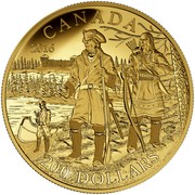 Canada 200 Dollars Great Canadian Explorers. Pierre Gaultier de La Verendrye 2016 Proof KM# 2248 CANADA 2016 200 DOLLARS coin reverse Canada 200 Dollars Great Canadian Explorers. Pierre Gaultier de La Verendrye 2016 Proof KM# 2248 CANADA 2016 200 DOLLARS coin reverse
