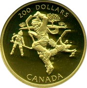 Canada 200 Dollars Hockey - a National Passion 1991 Proof KM# 202 200 DOLLARS SS CANADA coin reverse Canada 200 Dollars Hockey - a National Passion 1991 Proof KM# 202 200 DOLLARS SS CANADA coin reverse