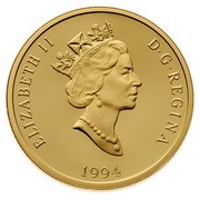 Canada 200 Dollars Interpretation of novel by Lucy Maud Montgomery - Anne of Green Gables 1994 Proof KM# 250 ELIZABETH II D ∙ G ∙ REGINA 1994 coin obverse Canada 200 Dollars Interpretation of novel by Lucy Maud Montgomery - Anne of Green Gables 1994 Proof KM# 250 ELIZABETH II D ∙ G ∙ REGINA 1994 coin obverse