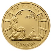 Canada 200 Dollars Interpretation of novel by Lucy Maud Montgomery - Anne of Green Gables 1994 Proof KM# 250 200 DOLLARS CANADA coin reverse Canada 200 Dollars Interpretation of novel by Lucy Maud Montgomery - Anne of Green Gables 1994 Proof KM# 250 200 DOLLARS CANADA coin reverse