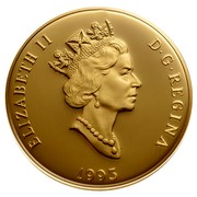 Canada 200 Dollars Royal Canadian Mounted Police 1993 Proof KM# 244 ELIZABETH II D ∙ G ∙ REGINA 1990 coin obverse Canada 200 Dollars Royal Canadian Mounted Police 1993 Proof KM# 244 ELIZABETH II D ∙ G ∙ REGINA 1990 coin obverse