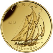 Canada 200 Dollars Tall Ships Legacy - Bluenose 2016 Proof KM# 2254 CANADA 2016 BLUENOSE NH coin reverse Canada 200 Dollars Tall Ships Legacy - Bluenose 2016 Proof KM# 2254 CANADA 2016 BLUENOSE NH coin reverse