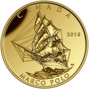 Canada 200 Dollars Tall Ships Legacy - Marco Polo 2016 Proof CANADA 2016 NH MARCO POLO coin reverse Canada 200 Dollars Tall Ships Legacy - Marco Polo 2016 Proof CANADA 2016 NH MARCO POLO coin reverse