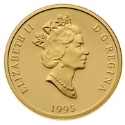 Canada 200 Dollars The Sugar Bush 1995 Proof KM# 265 ELIZABETH II D ∙ G ∙ REGINA 1995 coin obverse Canada 200 Dollars The Sugar Bush 1995 Proof KM# 265 ELIZABETH II D ∙ G ∙ REGINA 1995 coin obverse